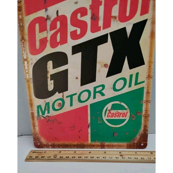 Tin Sign-Castrol GTX Motor Oil- Reproduction- Retro- Vintage Style - Picture 4 of 4